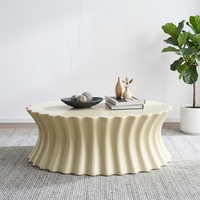 Table basse en fibre de verre, table centrale ronde moderne en FRP, table d'appoint sculpturale pour salon, hôtel, villa, décoration de salon