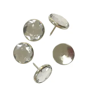 Shiny Diamond Crystal Glass Upholstery Nails Button Tacks Studs Pins Wall Furniture Decoration Sofa Nails