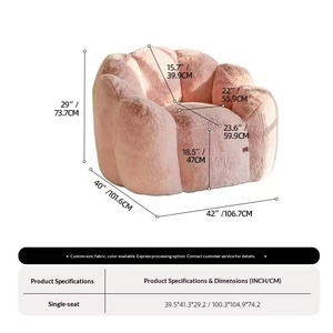 Sillón Mecedora de Diseño Italiano, Sofá Individual de Lujo Creativo, Mueble de Ocio para Sala de Estar de Villa - Product Image 2
