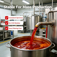 Oleorésine de Capsicum de Qualité Alimentaire, Extrait Naturel de Piment Liquide Résistant aux Hautes Températures 500 000 SHU, Matière Première Épicée pour Assaisonnements