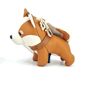 Llavero de Cuero Personalizado de Lujo con Forma de Perro Husky, Llavero Colgante de Cuero PU Hecho a Mano con Forma de Animal OEM - Product Image 2