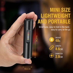 Mini linterna portátil EDC de bolsillo con imán y clip, 500LM, recargable, pequeña, para acampar, hacer senderismo, emergencias al aire libre - Product Image 2
