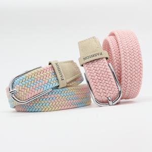 Ceinture en nylon/polyester/soie multifonctionnelle pour femmes en toile tissée élastique argentée pratique pour les étudiants - Product Image 1