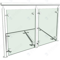 Rampe en verre en acier inoxydable, balustrade en verre trempé pour balcon, escalier, terrasse, main courante extérieure