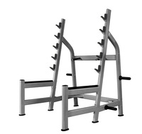 Rack de musculation commercial, cage de puissance, structure en acier robuste, support de barre multi-positions, équipement d'entraînement de force pour salle de sport