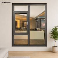 Jendela Kusen Aluminium Ramping Modern OEM ODM Warna Kustom dengan Fitur Anti Maling untuk Penggunaan Hunian dan Komersial