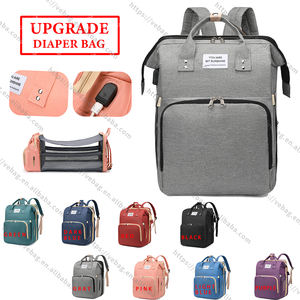 Borsa per pannolini Tote impermeabile pieghevole letto spalla 6 in1 <span class=keywords><strong>zaino</strong></span> per pannolini Tote mummia borsa per pannolini per bambini borse per bambini per la <span class=keywords><strong>mamma</strong></span> - Product Image 2