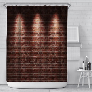 Mandala geometrico Vintage in legno per la casa libreria impermeabile in poliestere tenda da bagno con ganci per la cabina <span class=keywords><strong>doccia</strong></span> - Product Image 4