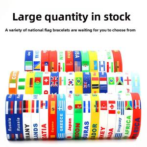 Bracelet en silicone unisexe sportif avec drapeaux du monde 2026 (États-Unis, Canada), idéal pour les événements sportifs, cadeau souvenir, personnalisable - Product Image 2