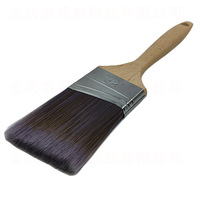 PMS 2.5 pouces violet gris hêtre PBT manche en bois brosse d'angle Latex course couleur Filament synthétique fil biseauté pinceau