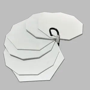 NERS White ABS Plastic Models Of 7-sided To 12-sided Regular Polygons With Aluminum Threaded Lock