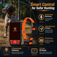 Traceur GPS portable 4G VHF étanche en plastique pour chiens avec positionnement multi-chiens, longue portée, autonomie de 48 heures, clôture électronique, OEM/ODM