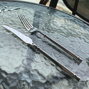 Juego de Cubiertos DF BC de 4 Piezas, Cuchillo, Tenedor y Cuchara para Cocina Occidental, Estilo Europeo de Lujo Ligero, Acero Inoxidable 304, para Restaurante de Carnes - Product Image 5