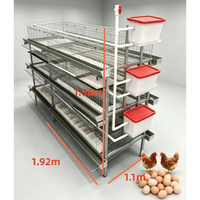 Cages à volailles de style H entièrement assemblées pour poules pondeuses, avec perchoirs réglables et plateaux de nidification inclinés