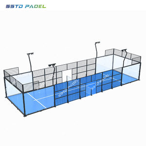 Cancha de tenis de Pádel individual para interiores Cancha de Pádel para un solo jugador panorámica galvanizada en caliente para exteriores - Product Image 4