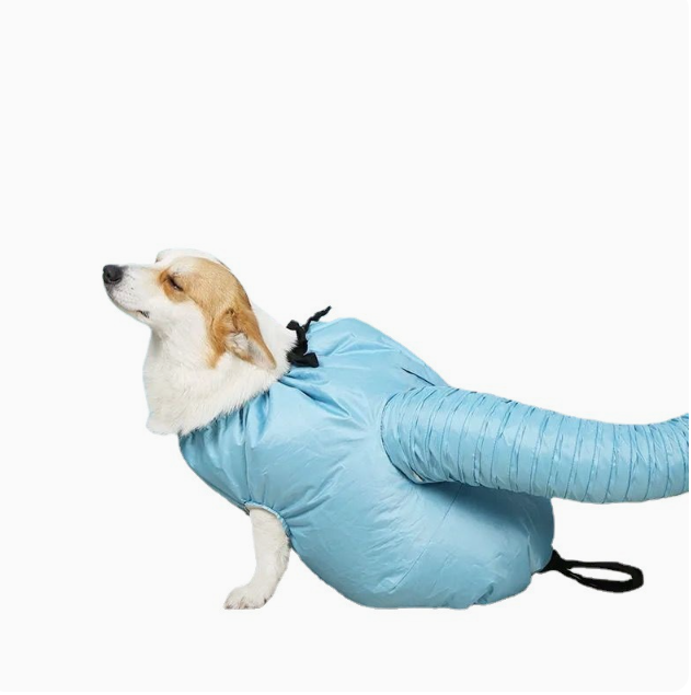 blue drying clothing