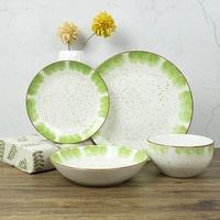 Nouvel Arrivage – Ensemble de 24 Assiettes en Céramique, Vaisselle Écologique en Porcelaine, Service de Table, Batteries de Cuisine en Céramique