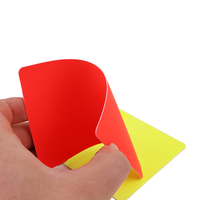 Kit de Tarjetas Rojas y Amarillas para Árbitro de Fútbol con Funda de Cuero, Registro del Árbitro, Tarjetas Amarillas y Rojas
