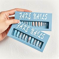 Vente en gros de faux ongles de luxe en acrylique, pressés à la main, peints à la main, avec finition mate, personnalisables et emballés sur mesure, pour marque privée