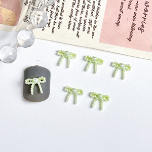 TSZS Breloques 3D <span class=keywords><strong>Macaron</strong></span> en résine pour nail art, <span class=keywords><strong>mini</strong></span>, mignonnes, couleur unie, nœud perlé, décorations DIY pour ongles, vente en gros - Product Image 5