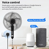 Prise intelligente standard australienne 16A avec moniteur de puissance, contrôle par application Smart Life WiFi, prise intelligente AU compatible Alexa, fonction minuterie