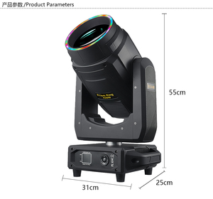 Guangzhou 420W Beam Moving Head Light Prism King 4 prismas Control DMX512 Tira de halo RGB de alto brillo <span class=keywords><strong>Precio</strong></span> de fábrica Eventos DJ - Product Image 3