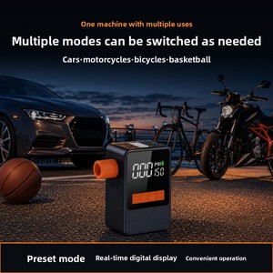 <span class=keywords><strong>Compresseur</strong></span> d'air portable sans fil 6000 mAh 150 PSI haute pression étanche léger avec affichage numérique - Product Image 2