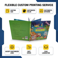 Livre éducatif pour enfants avec des rabats à déplier, impression personnalisée, couverture souple laminée, livre d'images pour enfants en gros