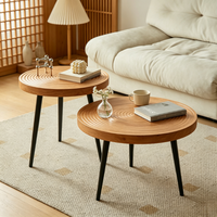 Table d'appoint en bois rustique durable, petite table basse pour salon, balcon, utilisation en coin, design minimaliste tendance