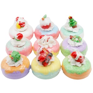 Bombas de Baño de Lujo para Niños con Forma de Donut, Juguetes Sorpresa de Navidad, Aceite Esencial de Rosas, Manteca de Karité, Fórmula Hidratante y Relajante, Spa en Casa - Product Image 2