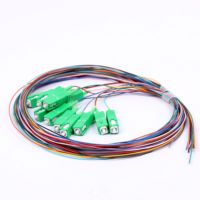 Pigtails de Fibra Óptica LC/APC de 1.5m, 12 Colores Personalizados, con Cinta, SC/SC-APC