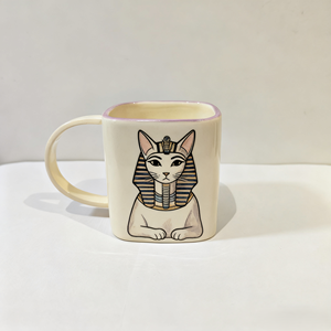 Taza de Café de Porcelana Hecha a Mano Personalizada - Diseño Egipcio Pintado a Mano - Regalo Perfecto para las Fiestas - Product Image 3