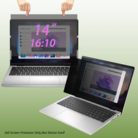 Filter Privasi Anti Mata-mata PET 2 Arah Anti Silau Cahaya Biru Perawatan Mata Transmisi Tinggi untuk Laptop Dell 14 Inci 16:10