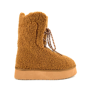 Bottes fourrées d'hiver respirantes à semelle épaisse et semelle crantée, doublées de shearling, plates, pour la neige et le froid, idéales pour l'automne et le <span class=keywords><strong>ski</strong></span>. - Product Image 6