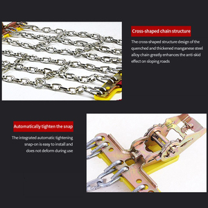 Chaînes à neige universelles OEM pour voitures et SUV, chaînes <span class=keywords><strong>de</strong></span> traction à motif brise-<span class=keywords><strong>glace</strong></span>, chaînes <span class=keywords><strong>de</strong></span> pneus d'urgence pour la neige - Product Image 5