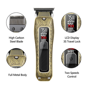 HTC AT-639 Metal Body Hair Clipper Salon Zero Cutting Clipper Cortador eléctrico Trimmer - Product Image 4