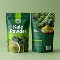 Kantong Plastik Teh Hijau Cetak Logo Kustom, Kemasan Moringa Food Grade, Kantong Bubuk Kale