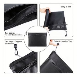 CUSTOM Customized A4 Money <b>Document</b> <b>Bag</b> Holder Fireproof and Waterproof Storage Solution for Cash & Files OEM - Product Image 5