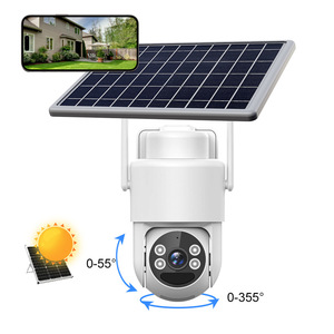 Solar Powered PTZ Security <b>Camera</b> 4G Network With Cloud Storage And Voice Intercom <b>For</b> Outdoor Use - Product Image 1