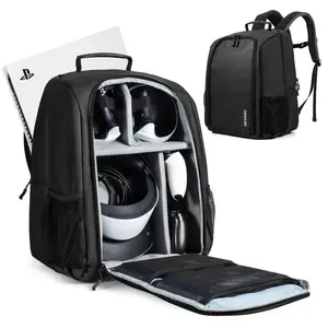 DEVASO Venta caliente JUEGOS Mochila de doble hombro a prueba de arañazos Bolsa impermeable portátil al aire libre para PS 5 Slim