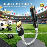 Nueva Experiencia Cinematográfica Deportiva que Eleva tu Vivienda Deportiva |   DAC USB-C Portátil de Alta Fidelidad con Calidad de Sonido de Estudio, Adaptador de Audio Tipo-C a 3.5mm