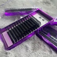 Cils volumineux en cachemire 5-25mm, longueur 0.03mm, Extensions de cils noirs doux et mats, cils naturels duveteux en cachemire