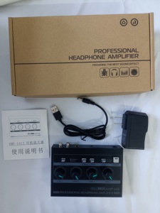 4 Channels <b>Headphone</b> Audio <b>Amplifier</b> Compact Stereo RCA 6.35mm 3.5mm Input Volume Control Amp - Product Image 6