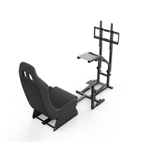 Siège de simulateur de course avancé pour usine, support de volant et chaise de jeu avec support de levier de vitesses