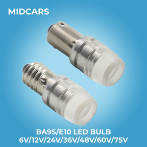 <span class=keywords><strong>Ampoule</strong></span> <span class=keywords><strong>LED</strong></span> BA9S étanche E10, signalisation 3-75V 1W, lampe indicatrice à économie d'énergie pour machine-outil CNC, équipement, tableau de bord, voyant d'avertissement - Product Image 1