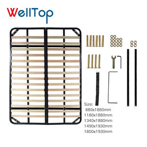 2022 mobili camera da letto Euro a buon mercato doppio legno + metallo + letti pieghevoli base letto per camera da letto VT-14.004 - Product Image 2