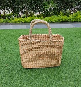 Sac fourre-tout en jacinthe d'eau tissé à la main, écologique, avec logo personnalisé, pour cadeaux promotionnels, marques de mode - Product Image 2