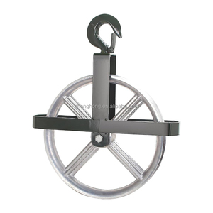 Roue de palan de <span class=keywords><strong>haute</strong></span> qualité pour échafaudage avec <span class=keywords><strong>poulie</strong></span>, roue de palan en aluminium de 12 pouces, roue de palan à câble métallique - Product Image 2