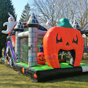 Holiday party jumpers halloween <b>inflatable</b> bounce house adventure bouncy castle obstacle course - Product Image 4