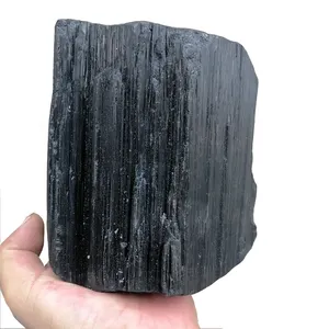थोक लोक शिल्प उच्च गुणवत्ता बड़े पैमाने पर काले टूमलाइन क्रिस्टल पत्थर